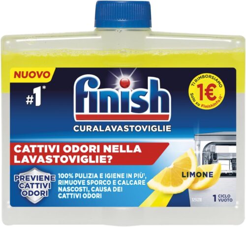 Finish Curalavastoviglie, Additivo Lavastoviglie, 3 Prodotti da 250 ml, Cura Lavastoglie al Limone - immagine 2