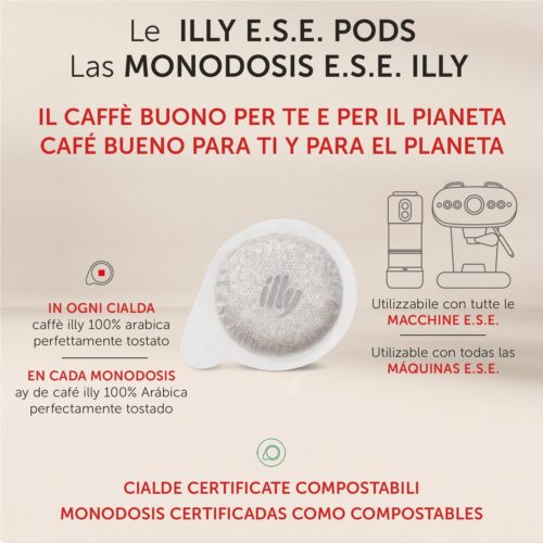 illy Caffè Tostato INTENSO in cialde E.S.E. - 12 confezioni da 18 cialde, Totale 216 Cialde - immagine 6