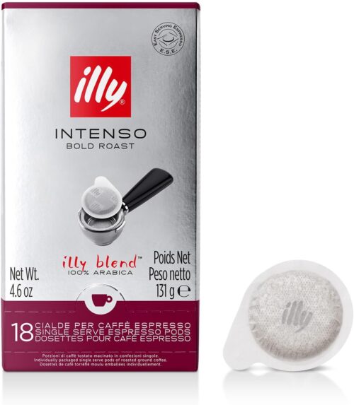 illy Caffè Tostato INTENSO in cialde E.S.E. - 12 confezioni da 18 cialde, Totale 216 Cialde