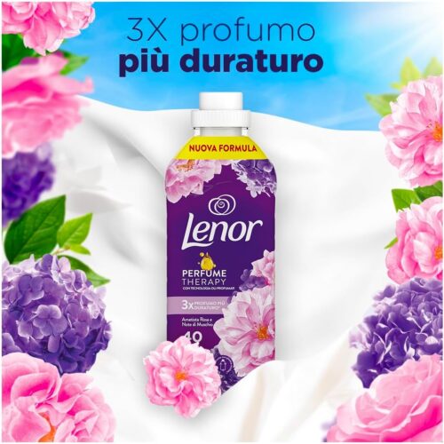 Lenor Ammorbidente Ametista Rosa E Note Di Muschio, Offre Una Freschezza Duratura Per Un Letto Fresco Fino A 1 Settimana - 86 Lavaggi x 4. Totale 344 Lavaggi - immagine 2