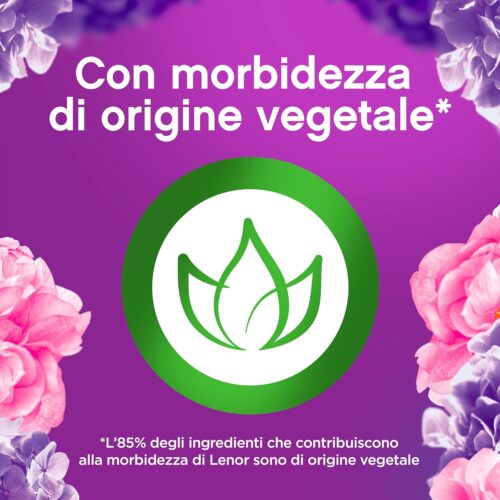 Lenor Ammorbidente Ametista Rosa E Note Di Muschio, Offre Una Freschezza Duratura Per Un Letto Fresco Fino A 1 Settimana - 86 Lavaggi x 4. Totale 344 Lavaggi - immagine 5