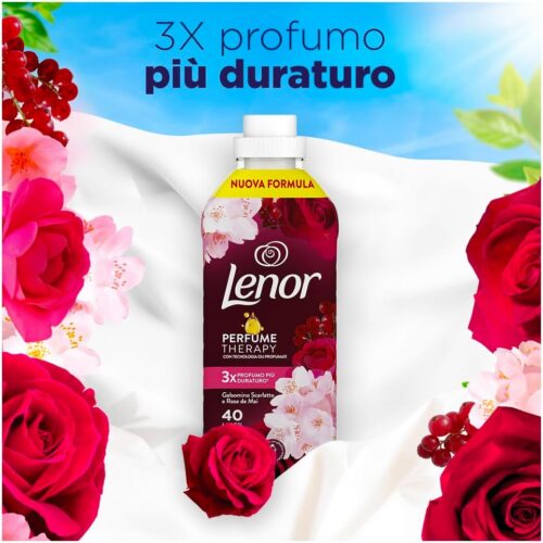 Lenor Ammorbidente Lavatrice Concentrato, Gelsomino Scarlatto, Freschezza Di Lunga Durata E Morbidezza Di Origine Vegetale, Lenzuola Profumate Fino A 1 Settimana - 86 Lavaggi x 4. Totale 344 Lavaggi - immagine 2