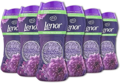 Lenor Profumatore Per Bucato Lavatrice Ametista & Bouquet Fiorito 210g, Più Del Profumo Che Ami. 6 Confezioni da 210g. Totale 1.260g.