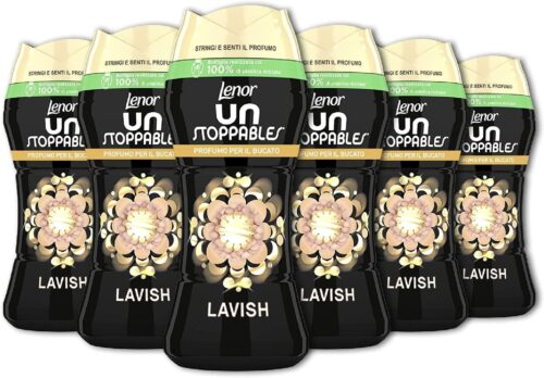 Lenor Profumatore Per Bucato Lavatrice Unstoppables Lavish 210g, Fresco Profumo Che Dura A Lungo. 6 Confezioni da 210g. Totale 1.260g. (Copia)